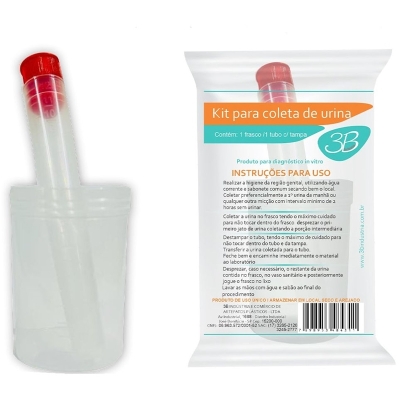 KIT PARA COLETA DE URINA COM 1 TUBO - 3 B