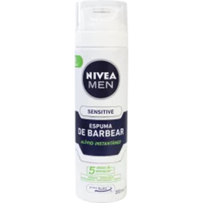 Espuma de barb. nivea for men, nivea men sensitive active comfort system 195gr