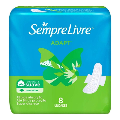 Abs. sempre livre adapt suave c/abas 8un, sempre livre especial suave com abas 08und