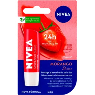 Protetor labial nivea 4,8g f10 morango