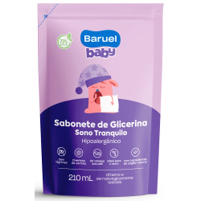 Sabonete liq. baruel baby 210ml sono tranq refil (12)
