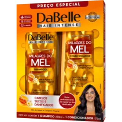 Kit shampoo 250ml+condicionador 175ml dabelle - milagres do mel - un