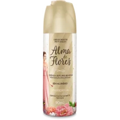 Des. alma flores spray 90ml essencia flores brancas, alma de flores champagne
