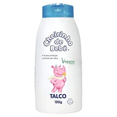 Talco cheirinho de bebe 120g azul 