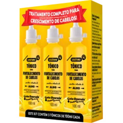 Tonico gota dourada 100ml 3un fortalecimento
