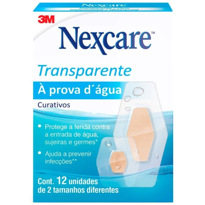 Curativo nexcare 12un prova dagua transp, prova dagua transp 15und