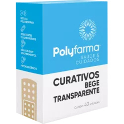 Curativo polyfarma 40un bege