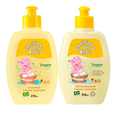 Kit sh+cond cheirinho de bebe 210ml cacheados (10)