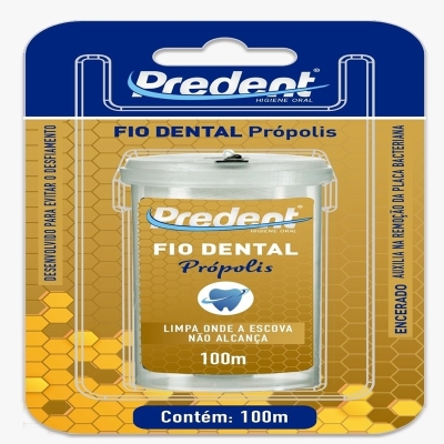Fio dental predent 100m propolis blister un