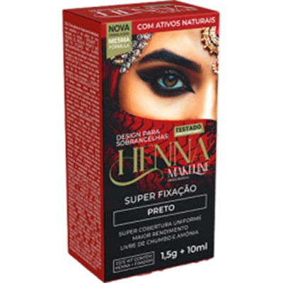Henna sobrancelha makeline 1,5g 1.0 preto