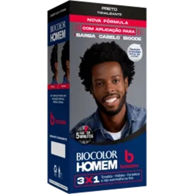 Tint. biocolor homem bozzano kit preto 
