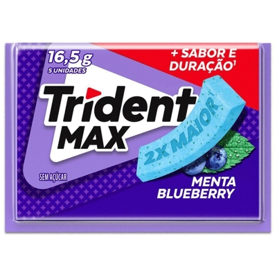 Chiclete trident max bluebe 165g