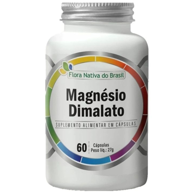 Magnesio dimalato 60caps 500mg flora nativa do brasil