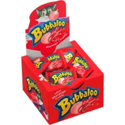 Chiclete bubbaloo morango un