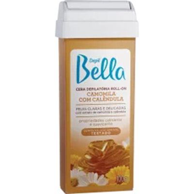 Cera depilatoria depil bella 100g rol camomila/calendula, bella cera roll camomila