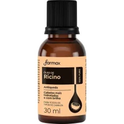 Oleo capilar de ricino puro 30ml - farmax