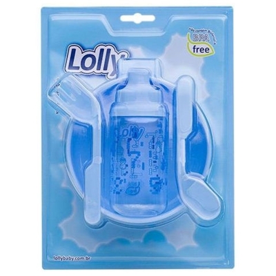 KIT ALIMENTACAO LOLLY TIP 4PCS M BT , LOLLY ALIMENTACAO AZUL 713101AZ