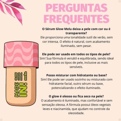 Serum iluminador sol da manha made in melu