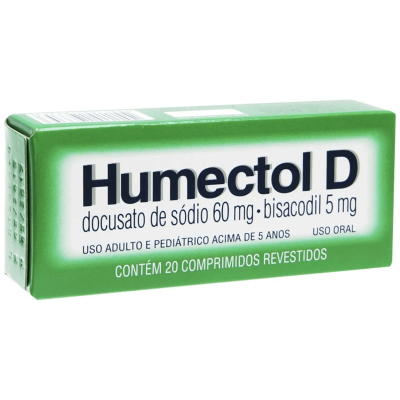 Humectol c/20 c/20, 5 mg + 60 mg com rev ct bl al plas inc c/ 20 cp