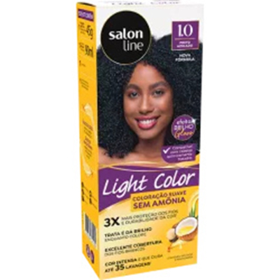 Tint. salon line light color 1.0 preto azulado