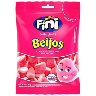FINI BALA GEL BEIJOS MORANGO 90G