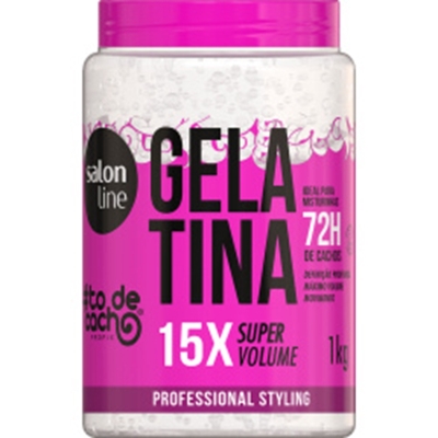 GELATINA TO DE CACHO 1KG SUPER VOLUME ROSA 