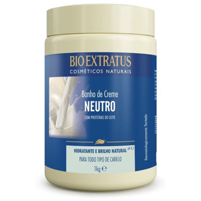 Banho de creme bioextratus 1kg, neutro proteinas do leite bioextratus 1kg