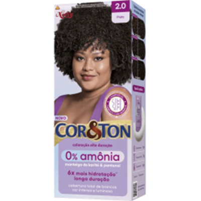 Tint. cor e ton sem amonia 2.0 preto