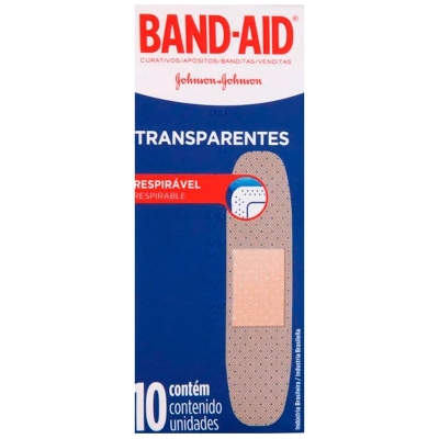 BAND AID COM 10 TRANSPARENTE, TRANSPARENTE 10 UND