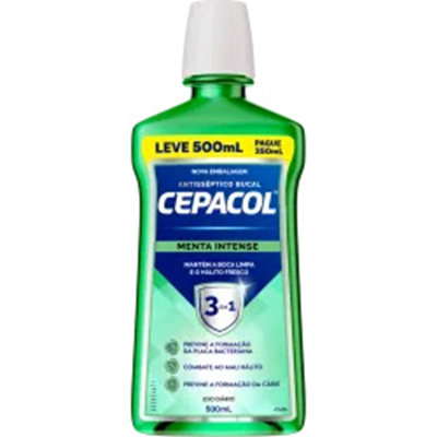 Cepacol menta leve 500ml pg 350ml un 