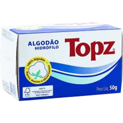 Algodao hidrofilo rolo topz 50gr
