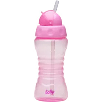 Copo lolly clean 300ml c7199-00 rosa canudo