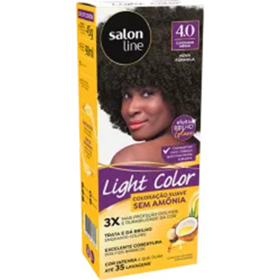 Tint. salon line light color 4.0 castanho medio tonalizante