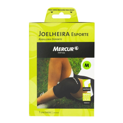 Joelheira esporte m bc0035-bs - mercur, sorificio mercurbc0035bs sport preta