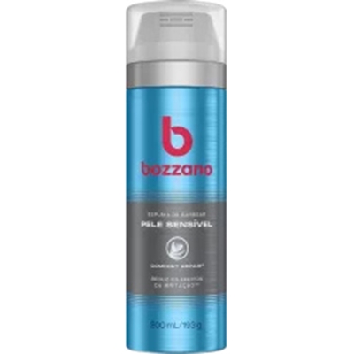 ESPUMA DE BARBEAR BOZZANO 190G, BOZZANO AEROSOL PELE SENSIVEL 196ML