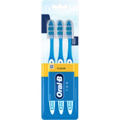 ESCOVA DENTAL ORAL-B 123 LIMPEZA BRILHANTE 3UN