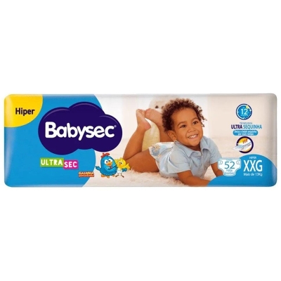 FRALDA DECARTAVEL BABYSEC ULTRA HIPER XXG COM 52