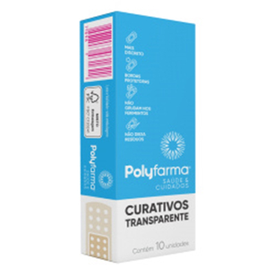Curativo polyfarma 10un transp