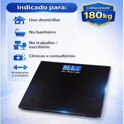 Balanca digital redcare preta 180kg.