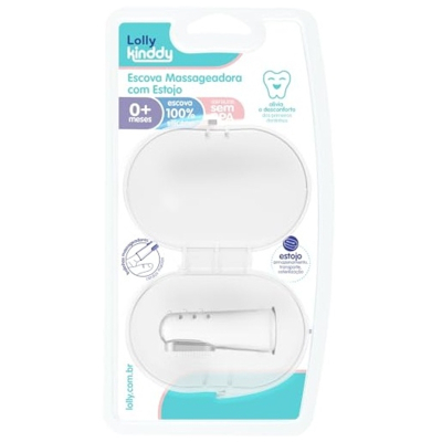 Escova massageadora lolly c/estojo bt 