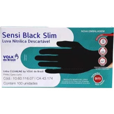 LUVA NITRILICA SENSIVOLK BLACK G