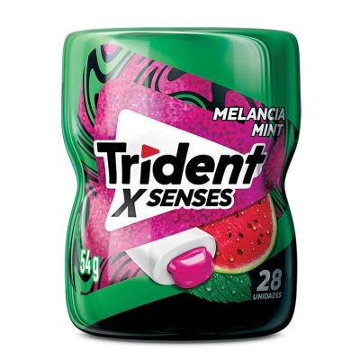 Goma trident 54g garrafa melancia menta