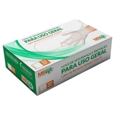 Luva latex tam m 100 unid medix