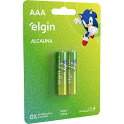 Pilha-aaa alcalina elgin palito c/02 lr03 4201
