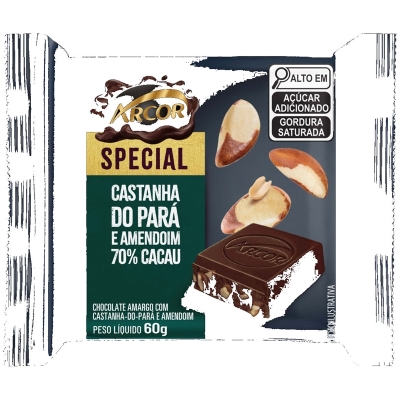 Chocolate arcor special 60g amargo/cast para