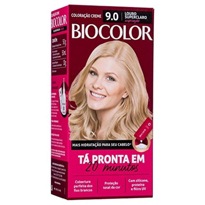 Tint. biocolor 9.0 mk louro super claro 20min 