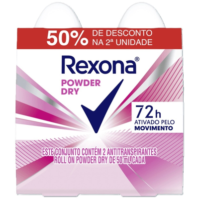 Des. rexona rol 50ml powder dry 2un *