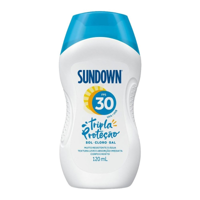 Prot. sol. sundown 120ml fps30 praia e piscina