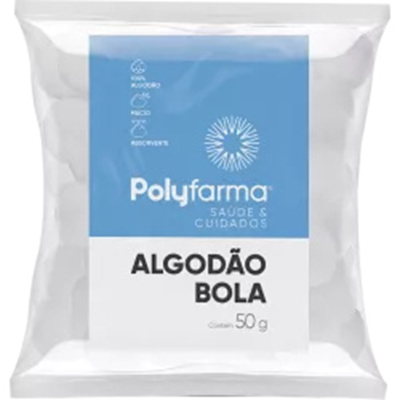 Algodao bola polyfarma 50g - tradicional - un