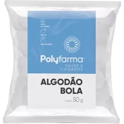 ALGODAO BOLA POLYFARMA 50G - TRADICIONAL - UN